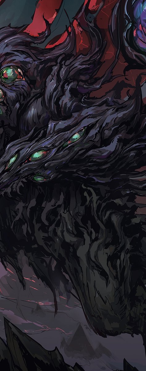 CcrawlerArt's tweet photo. Baskerville, the eldritch werewolf. https://t.co/vy3cefckof
