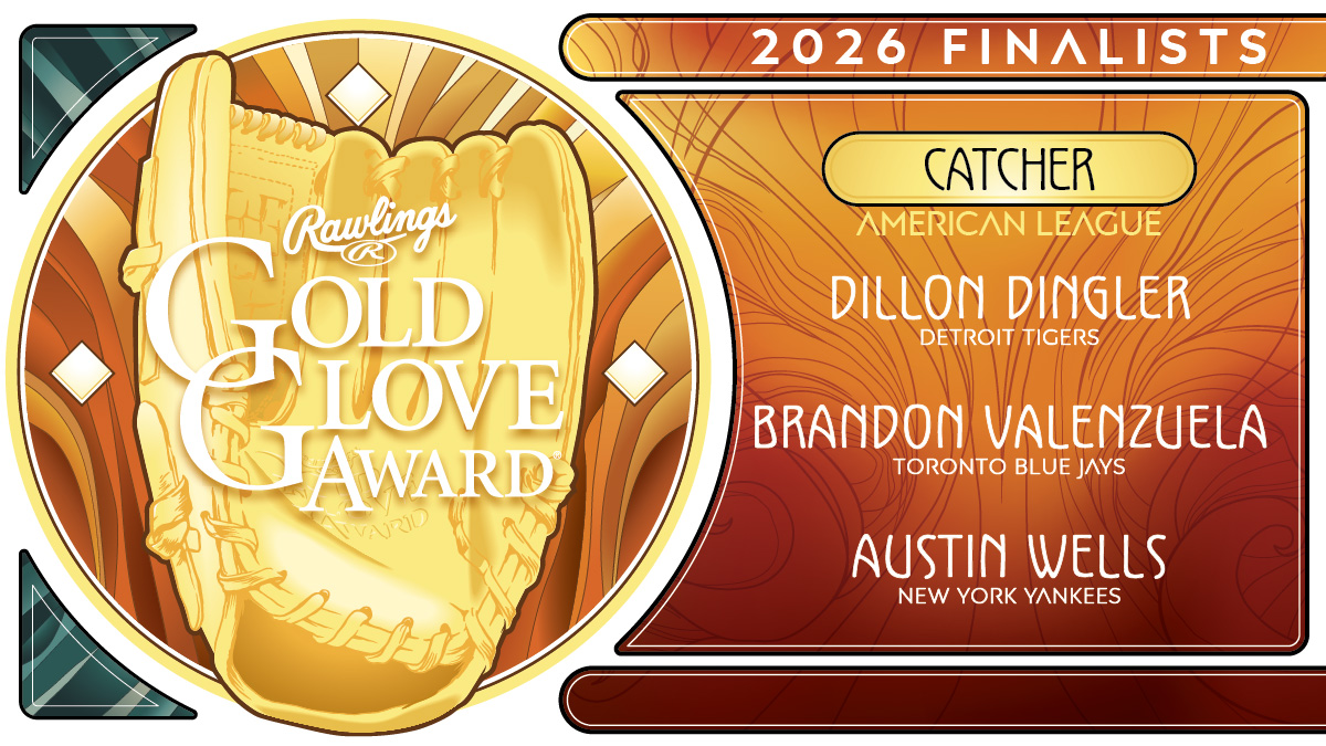 RawlingsSports's tweet photo. The 2026 Rawlings Gold Glove Award Finalists - AL Catcher - Dillon Dingler, Brandon Valenzuela, Austin Wells

#RawlingsGoldGloveAwards https://t.co/pxZKq54Tfg