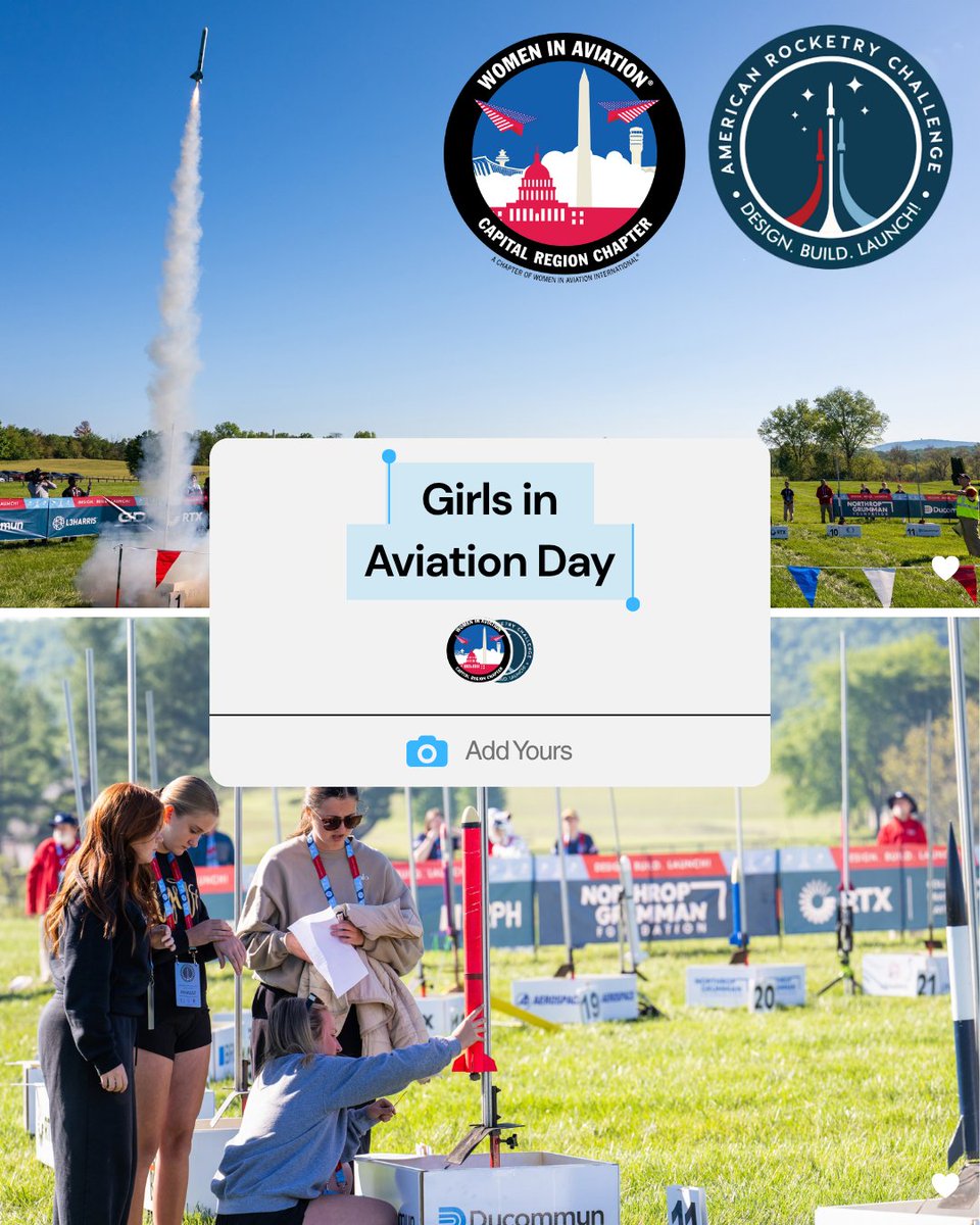 LaunchWithARC's tweet photo. 🚀 Inspiring the next generation of aerospace leaders at Girls in Aviation Day!

We’re proud to join the Women in Aviation Capital Region Chapter in encouraging more girls to explore aviation, aerospace, and STEM through hands-on rocketry. ✈️✨

#GirlsInAviationDay #WomenInAviation #STEM #Aerospace #RocketryChallenge #ARC2027