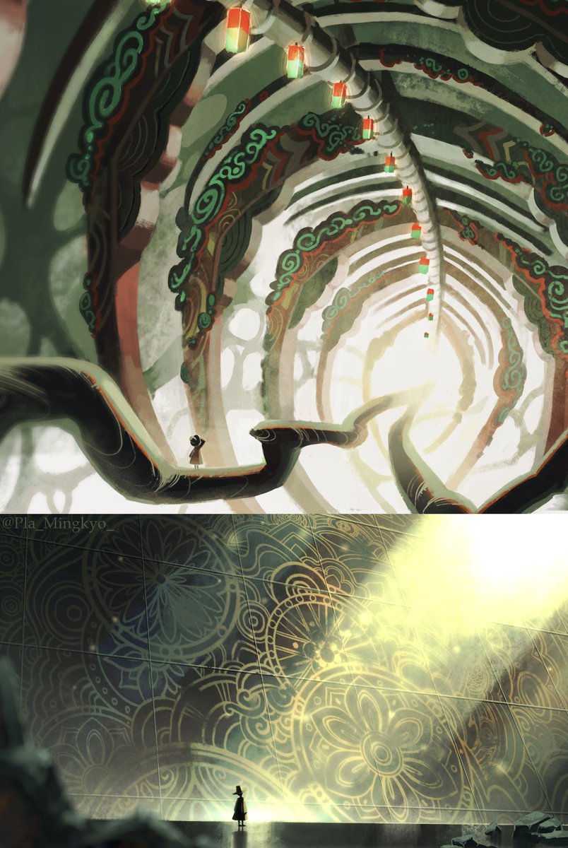 Pla_Mingkyo_'s tweet photo. #PortfolioDay 

Hi, I’m Mingkyo!

I create spaces and creatures based on my own Korean-style fictional worlds✨ https://t.co/85OvY20onq
