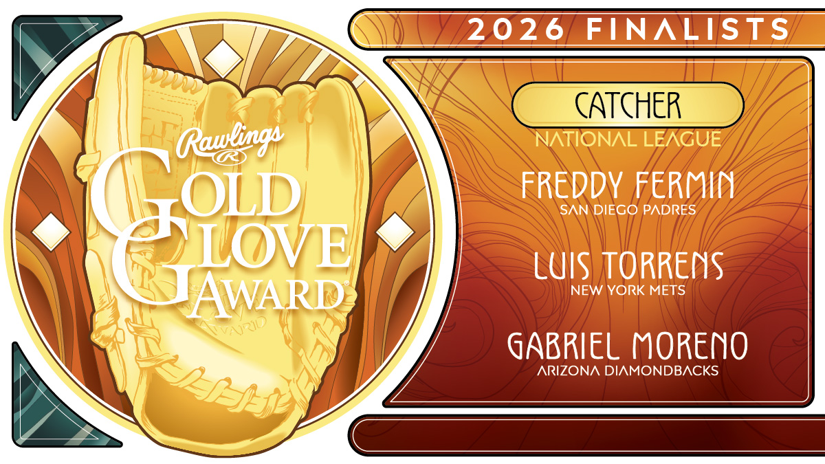 RawlingsSports's tweet photo. The 2026 Rawlings Gold Glove Award Finalists - NL Catcher - Freddy Fermin, Luis Torrens, Gabriel Moreno

#RawlingsGoldGloveAwards https://t.co/GfqHkweXIP
