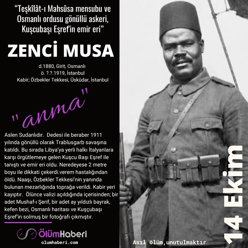 OlumHaberi's tweet photo. GÜNÜN ANMALARI. (14.Ekim)
Mehmet Ruhi Arel
Mustafa Seyit Sutüven
Selahattin İçli
Zenci Musa
https://t.co/yE8X4rhFrY
#İstanbul #vefat #anma #tarih #MehmetRuhiArel #MustafaSeyitSutuven #Selahattinİcli #ZenciMusa #yazar #gazeteci #TSM #ressam #sair #muzik #besteci #asker #resim https://t.co/nXz5NAtiwY