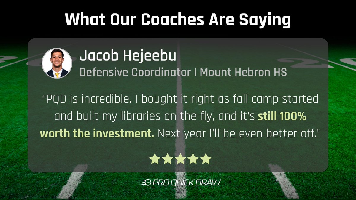 ProQuickDrawPQD's tweet photo. Built his libraries on the fly during fall camp. Still paid off.

Appreciate you, Coach 🤝 https://t.co/8zbrcQcz0e