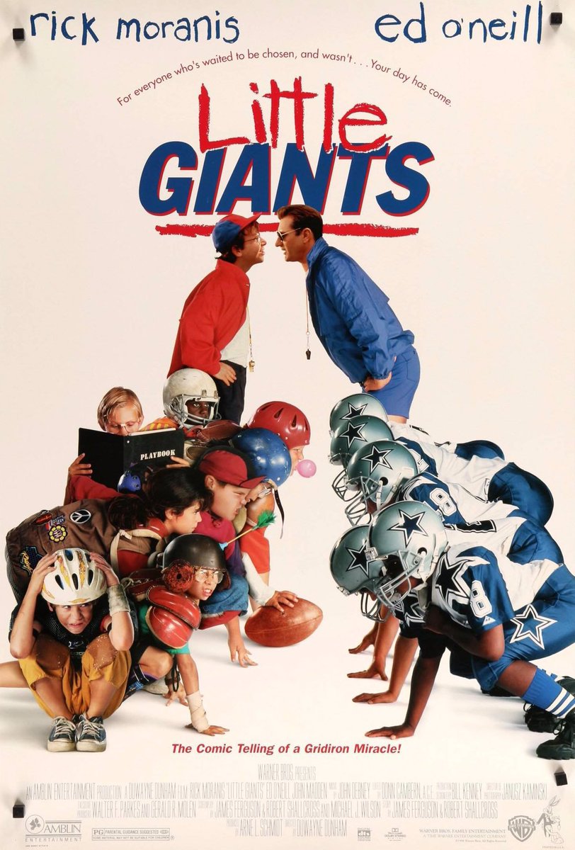AuxGod_'s tweet photo. 32 years ago today, “Little Giants” premiered in theaters grossing $19M off a $20M budget. Would you consider this movie a 90’s classic? https://t.co/tjgLCdgM3k