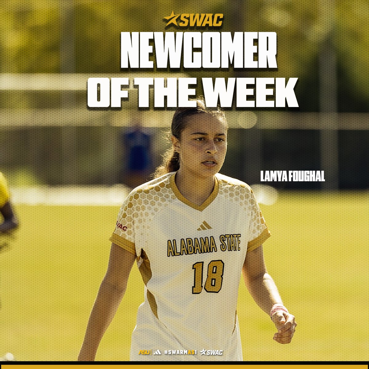 BamaStateSports's tweet photo. Foughal’s Game-Altering Strike on Thursday Nets Her First Conference Award

#SWARMAS1 https://t.co/JMwqhxdaG4