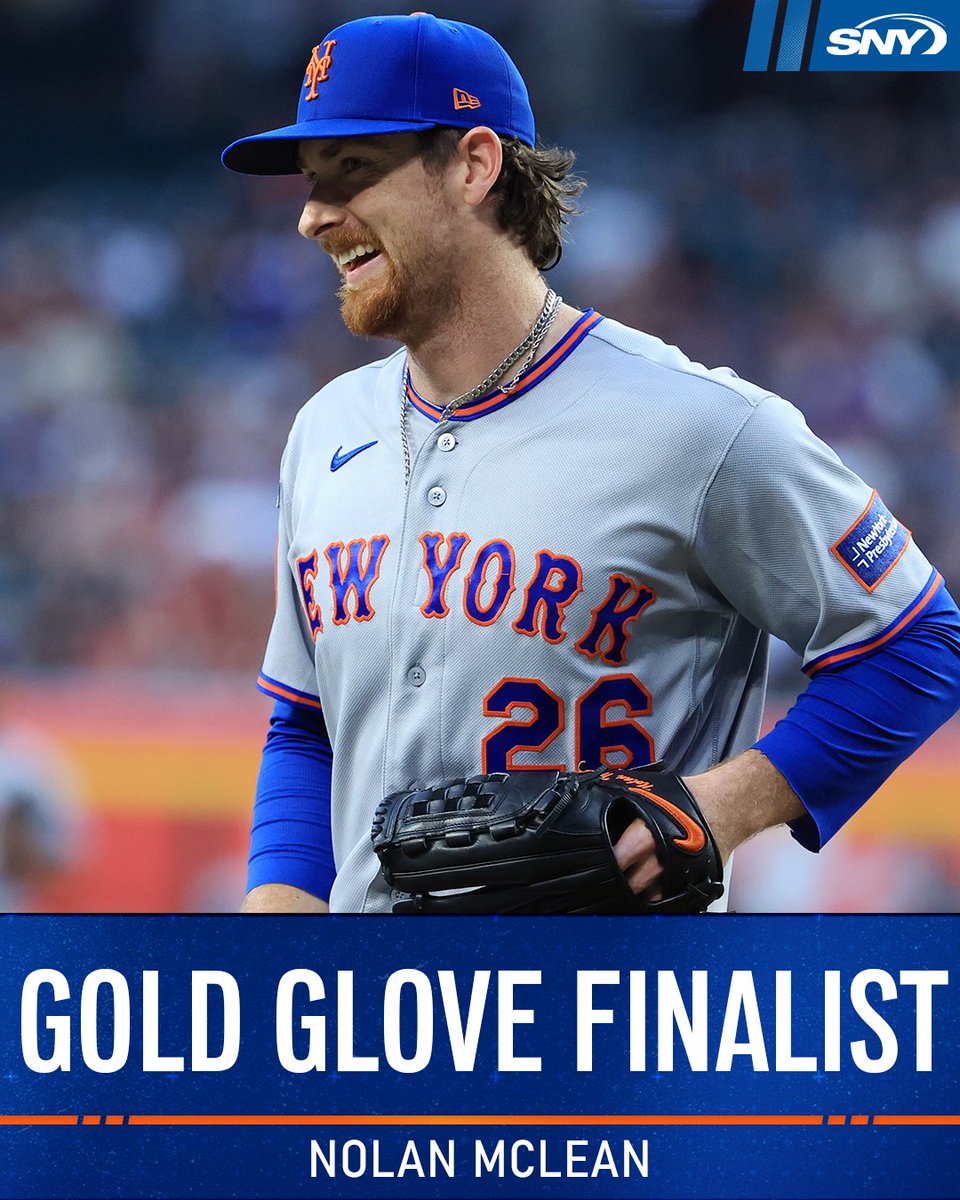 SNY_Mets's tweet photo. Nolan McLean is an 2026 NL Gold Glove finalist https://t.co/4jLvObtfCj