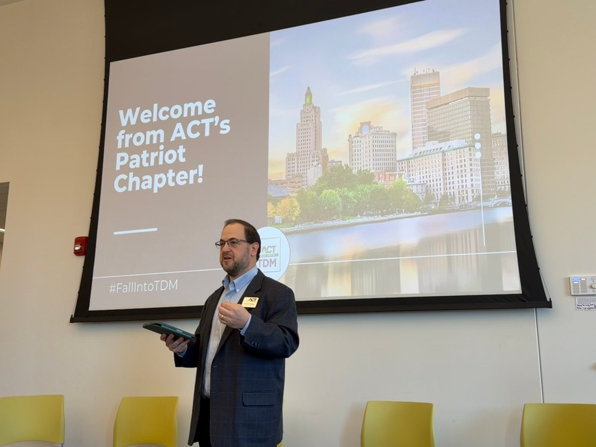 ACTNational's tweet photo. Energy is buzzing at the Patriot Chapter #FallIntoTDM Summit here in Providence, RI!

Thank you to Title Sponsors @agilemile, CommuteHub by @rideamigos, @TeamHallcon, and Transit Technologies. https://t.co/n9mU2XMlzq