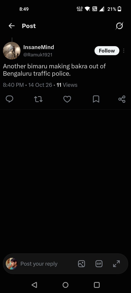 mohitlucky13's tweet photo. @Ramuk1921 @BlrCityPolice @dcpwhitefield Please see attached tweet. This person is making racial comments https://t.co/8SkmEEteHI