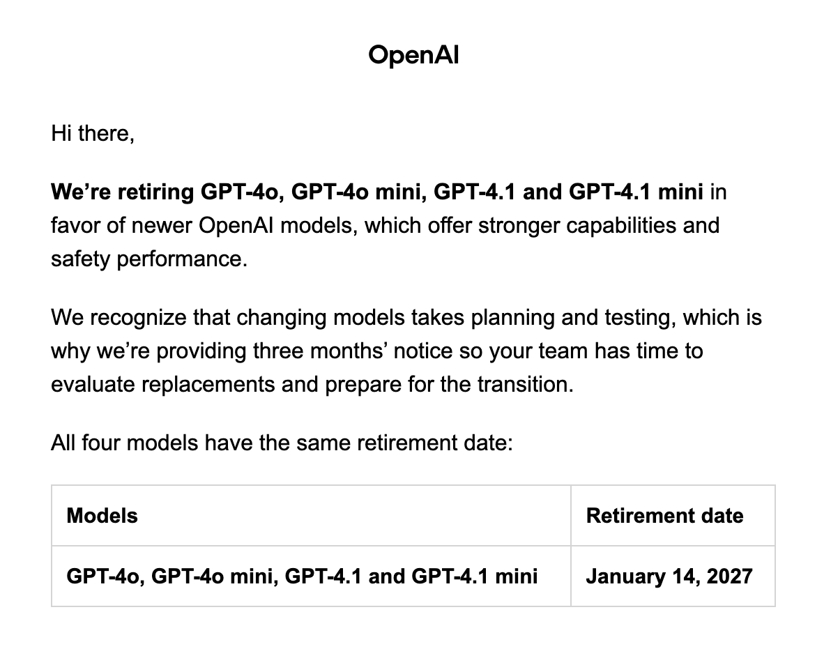dbreunig's tweet photo. This is the big one. 😬

You would be *shocked* how much is still running on GPT-4o. Prompt debt is everywhere. https://t.co/htiT3MmGjs