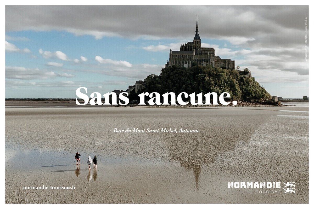 le_Parisien's tweet photo. « Sans rancune » : la pub normande sur le Mont-Saint-Michel qui chambre les Bretons
➡️ https://t.co/LjT9vw4YSL https://t.co/whBBTnJFkz