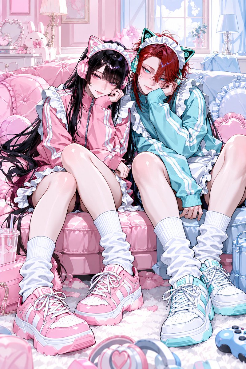 hanayoi888's tweet photo. ひとり遊び用プロットの画像たち
（プロンプトお借りしました）

男装した女の子が女装してるのと、女装してる女の子。 https://t.co/BKO0nzfKQV