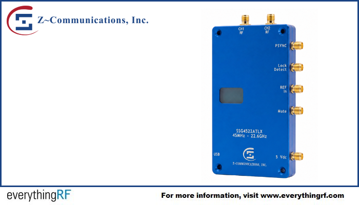 everythingRFcom's tweet photo. Z-COMM Introduces Compact Smart PLL Frequency Synthesizer from 45 MHz to 22.6 GHz 

Read more - https://t.co/PBtyIWn5sN

#SSG4522ATLX #frequencysynthesizer #testandmeasurement #defense #SATCOM https://t.co/wqNU2PH3tU