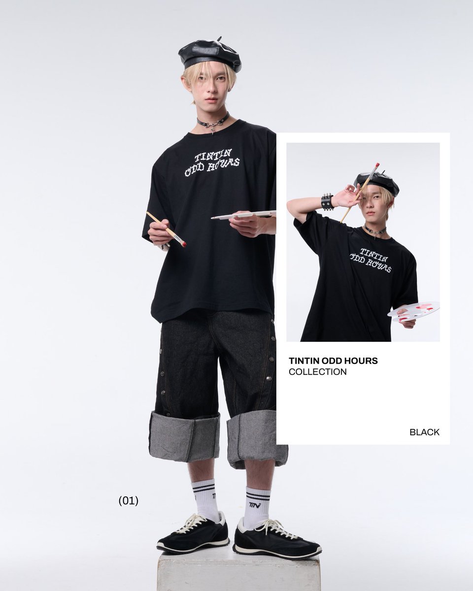 TiNTiNOriginals's tweet photo. 🐶🖤 TINTIN ODD HOURS COLLECTION — PRE-ORDER IS COMING!

Back by popular demand! The ODD HOURS T-SHIRT is finally available for pre-order! 🤍🖤

Available in BLACK & WHITE for 999 THB each! ✨

📅 PRE-ORDER STARTS
15 OCT 2026 | 9:00 PM (TH Time)

🛒 ORDER VIA
🌐 https://t.co/76XyKqWIGd⁠￼
🛍️ LINE SHOPPING (*Domestic shipping within Thailand only)

📦 BULK ORDERS (MORE THAN 20 PCS)
Please contact us via LINE OA
@TINTIN.Original

⚠️ PLEASE NOTE
Please carefully check your selected color, size, and order details before confirming your purchase. Once an order is confirmed, no changes or cancellations can be made.

Get ready to grab your ODD HOURS T-SHIRT! 🐶🌙

#TINTINOriginal #TINTINODDHOURS