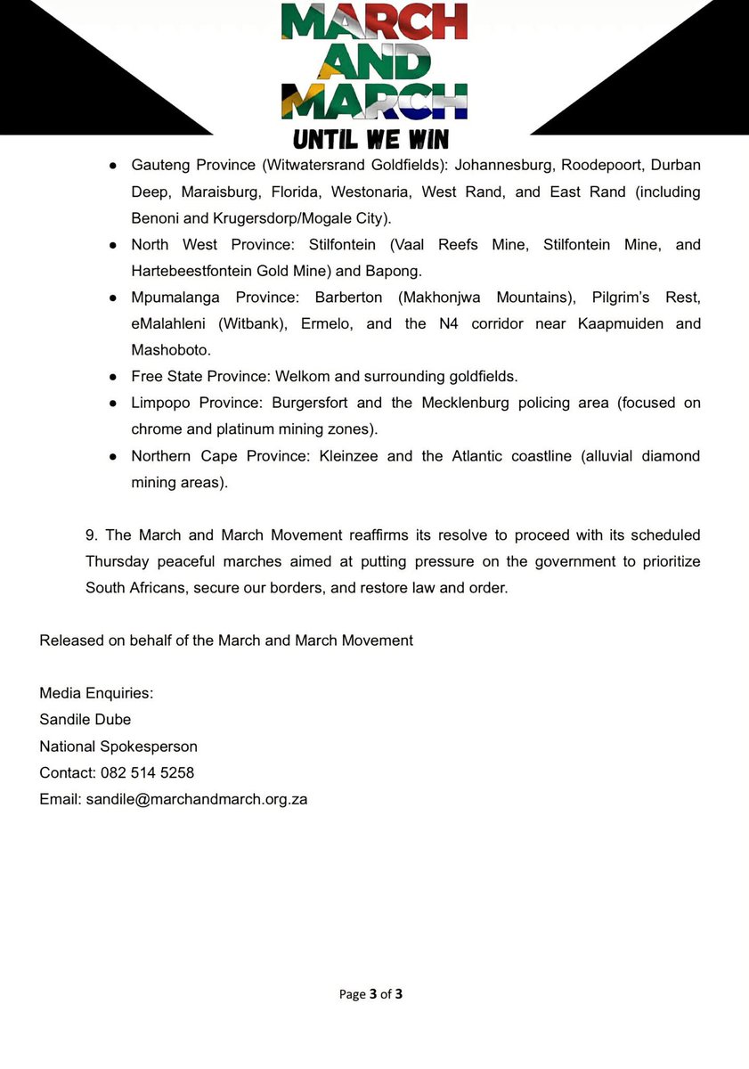Linothando54's tweet photo. March and March Media Statement ‼️ https://t.co/Fl4ZuroK1A