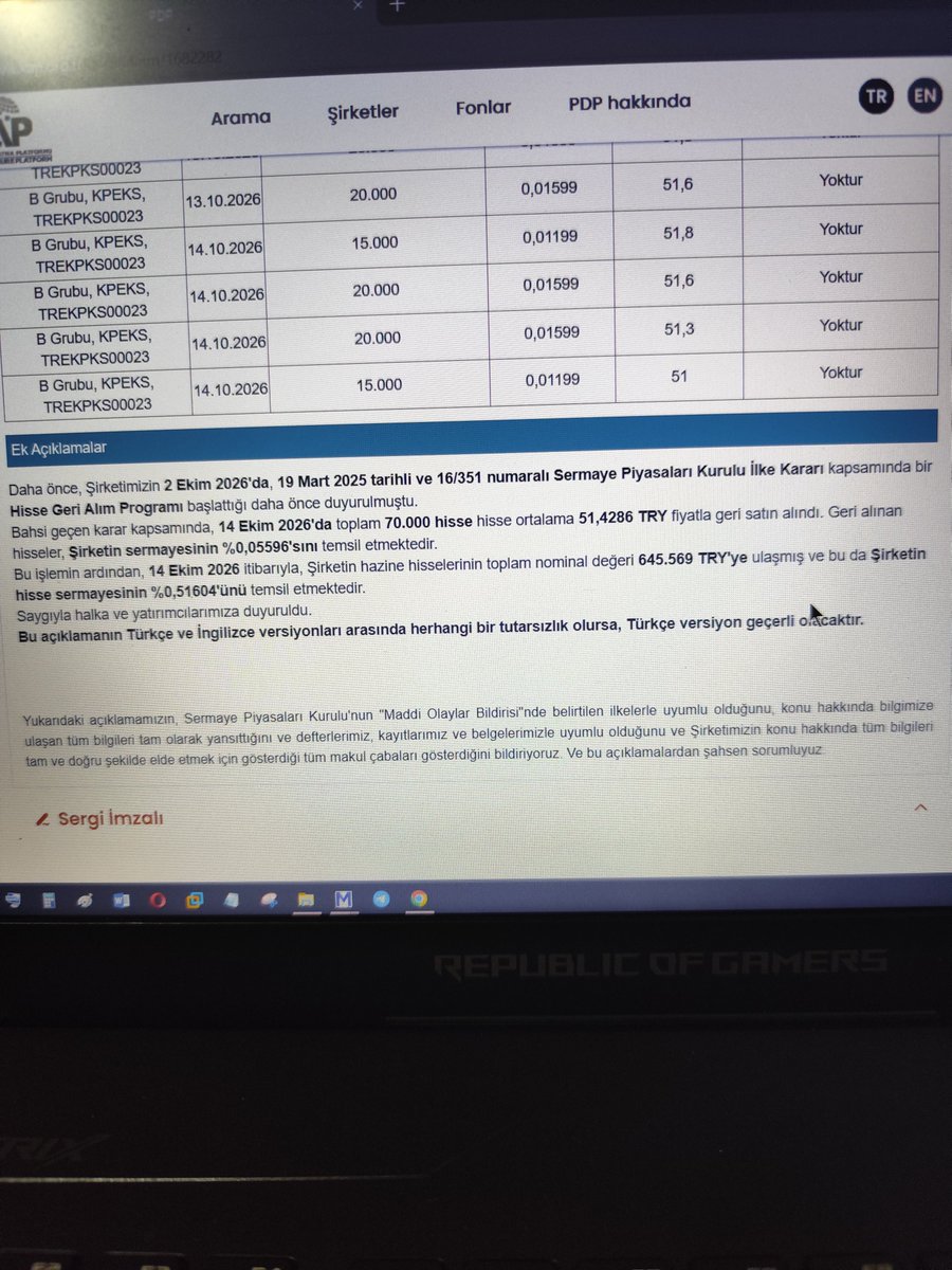 blackk_trader's tweet photo. @Kapeksofficial @kpeks 

Helal olsun sana patron şu hava da 70.000 lot ile bizleri sevindirdin ya valla helal olsun sana..

Arz dan 2.3 milyar TL al Geri alım için 70 k lot az şerefsiz NAMUSSUZ değilsiniz...

Sizin yüzünüzden insanlar zarar etti zarar be NAMUSSUZLAR..

UTANMAZSINIZ YA HIRSIZSINIZ İNSANLARIN 3 KRŞ NA GÖZ DİKMİŞ AHLAKSIZ ŞEREF YOKSUNLARINISINIZ.. 

ARZ ETTİĞİNİZ GÜN ÖLÜM YILDÖNÜMÜNÜZ OLUR İNŞAALLAH..

KEFEN PARASI OLUR KAN KUSARSINIZ...

@RTErdogan @abakingurlek @HMBakanligi @tcbestepe @iletisim @TBMMresmi