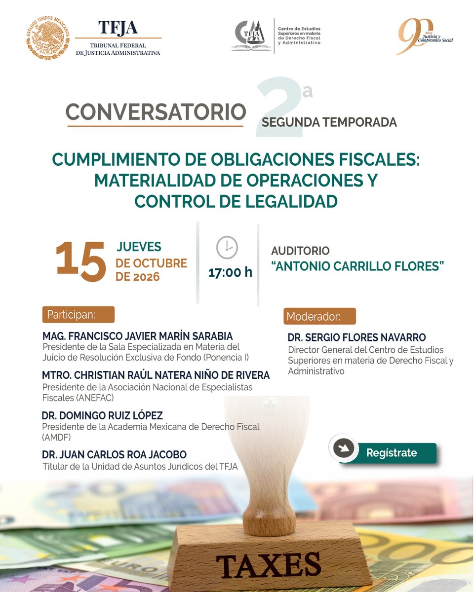 CesmdfaTFJA's tweet photo. ¡Aún estás a tiempo!
Mañana nos encontramos para analizar los retos del cumplimiento fiscal ⚖️

Conversatorio: “Cumplimiento de Obligaciones Fiscales, Materialidad de Operaciones y Control de Legalidad”.

📝  https://t.co/GXlj7YJLoj https://t.co/we1cPb3NU4