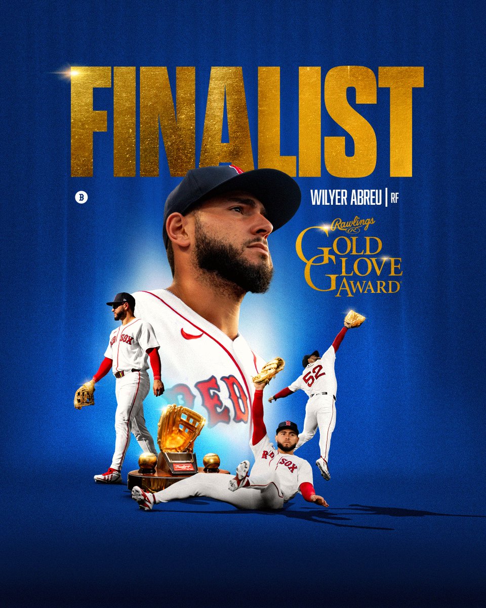 RedSox's tweet photo. For the third year in a row, Wilyer Abreu is a Gold Glove Award finalist! https://t.co/8SBtBJMrLI
