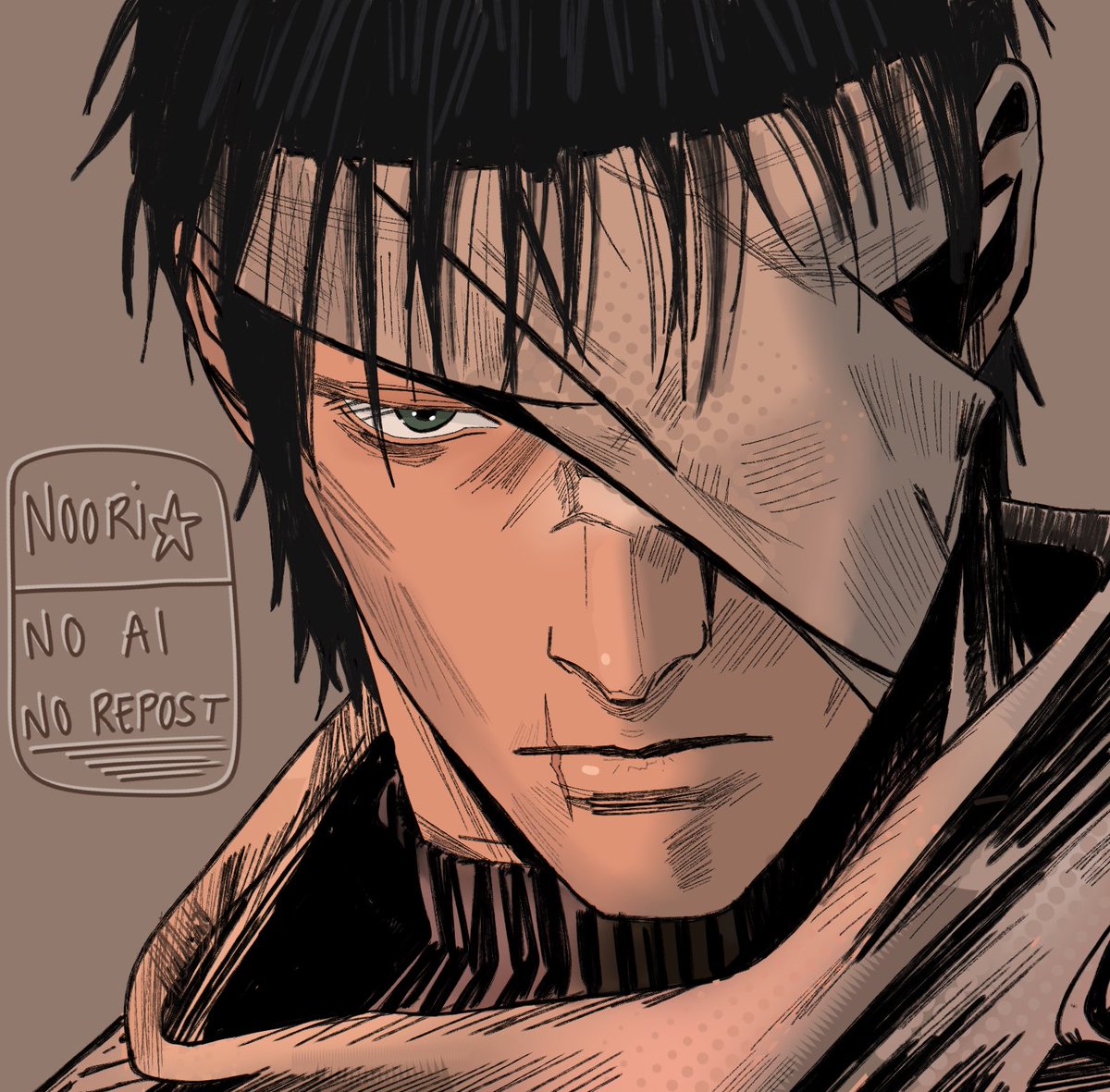 tojibunnyy's tweet photo. i wanna draw toji as the punisher again 😭😭😭 im literally obsessed https://t.co/a60FJsTngX