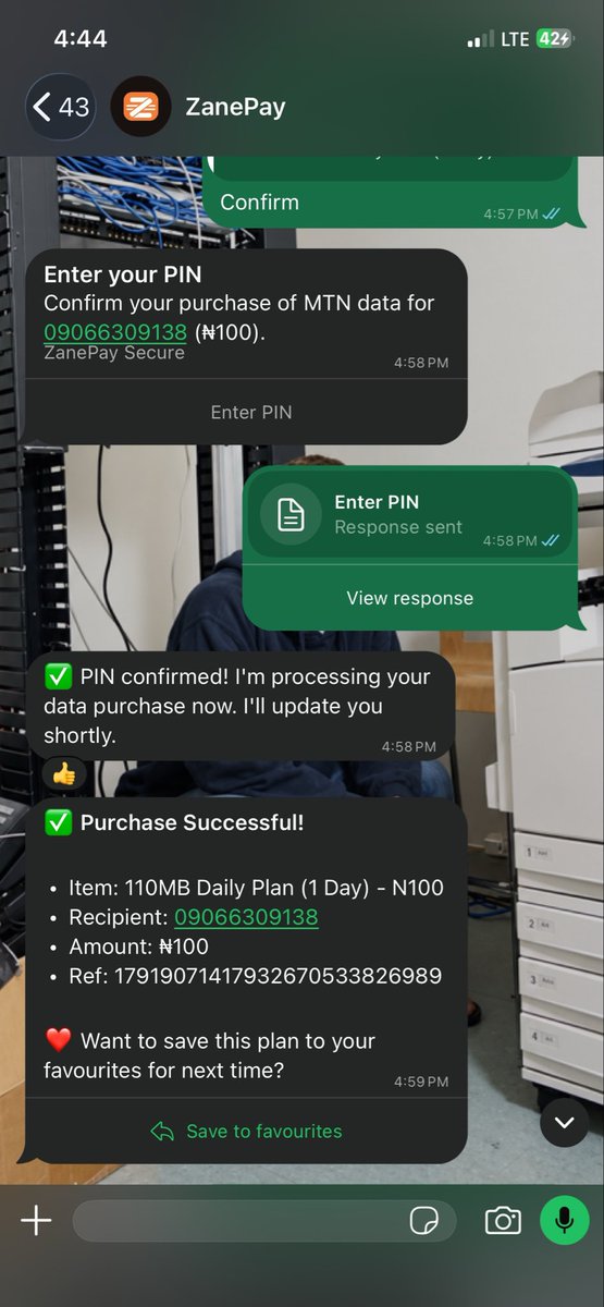 zayntechinfo's tweet photo. Hey guys, I built a simple system called ZanePay where you can buy data, airtime, and pay bills just by chatting on WhatsApp 😂

🌐 https://t.co/oirp6WSFPt
📱 07059938471

Give it a try, play around with it, and tell me what you think! 👀 https://t.co/hlzI26nrhp