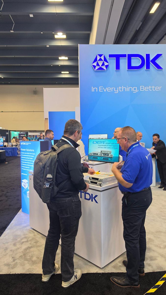 tdklambda's tweet photo. We’re live at #SEMICONWest2026! 

Visit 📍 Booth 453 | Moscone Center | October 13–15 to meet our #ProgrammablePower team, see our latest #PowerSolutions, and chat with🙋‍♂️Brad &amp; 🙋 Scott.

🔌 Curious about the power behind the our products? 
🌐 https://t.co/vpr8oIiV5W https://t.co/sTfUo04DO4