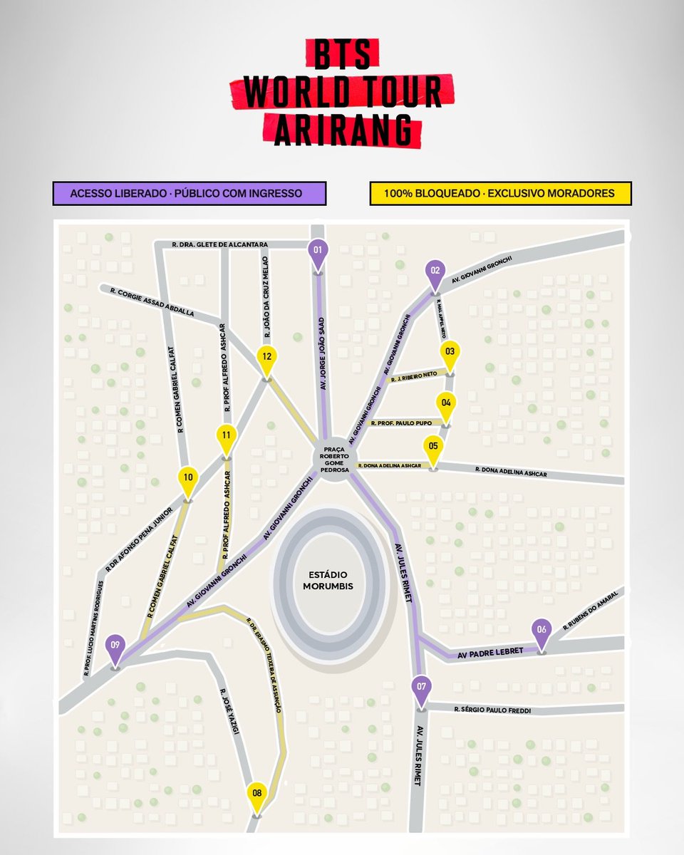 farfr0msugar's tweet photo. CADEIRA INFERIOR: A entrada será feita pelos portões 17A e 17B e o melhor acesso é o 1 

SOUNDCHECK: A entrada será pelo portão 17C e os melhores acesso também é o 1 https://t.co/Vi9j5NVfrh