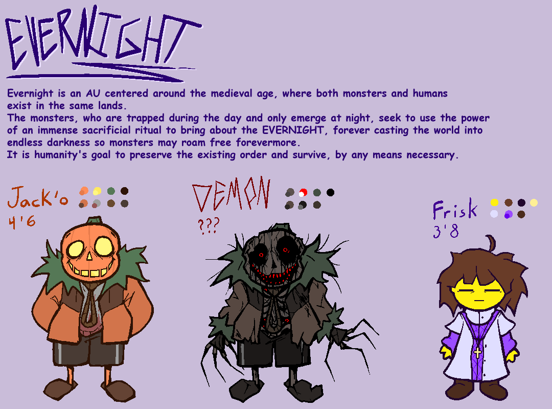 nightlsanity's tweet photo. (Most of) EVERNIGHT's Main Roster
AU by @1Btimeloops 
#undertaleAU #jackosweep #undertalelastcorridor https://t.co/8h5QRSiUvU