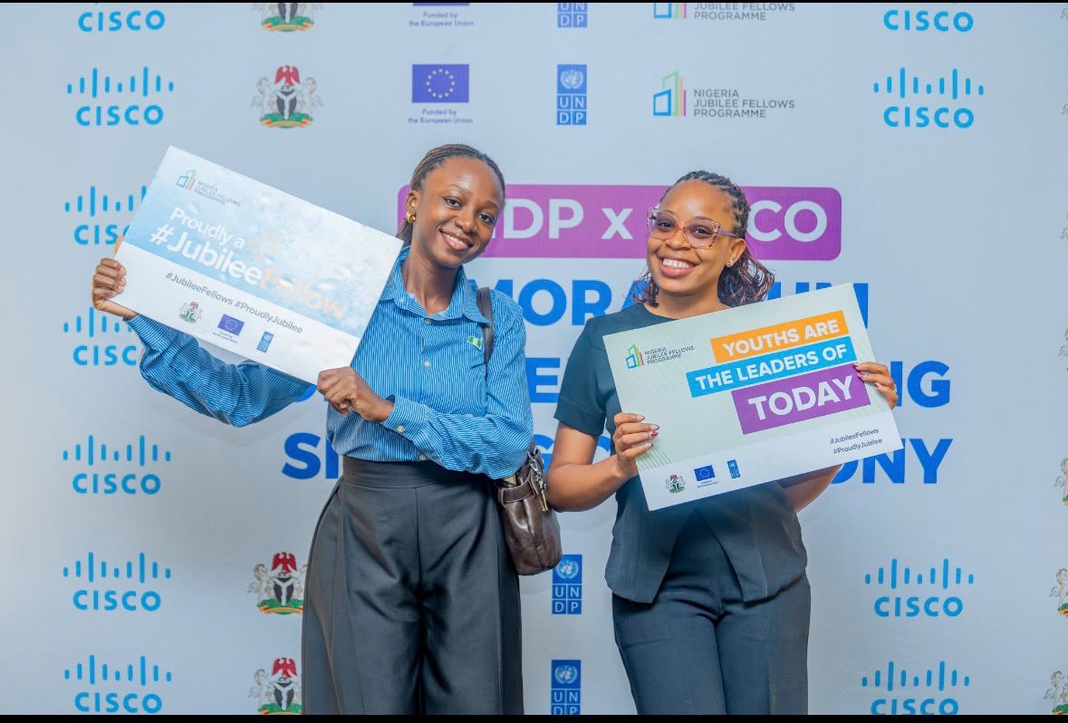 UN_Nigeria's tweet photo. The @EUinNigeria is investing in youth potential. Through the EU-funded, @NigeriaJFP , @UNDPNigeria, in partnership with @CiscoNetAcad, is equipping 150,000 young Nigerians with free digital skills training &amp; certification to unlock opportunities and power economic growth. https://t.co/kC5WyEY8Ju