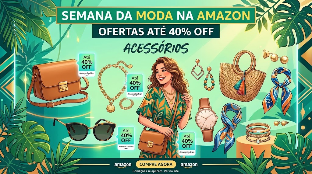 almeida_darci's tweet photo. Semana da Moda na Amazon: até 40% OFF em acessórios! Complete seu look com bolsas, óculos e joias. Compre já! 
Clique e confira: https://t.co/8fG5HF7MR2

#Amazon #Moda #Acessorios https://t.co/M7BwHG3JNk