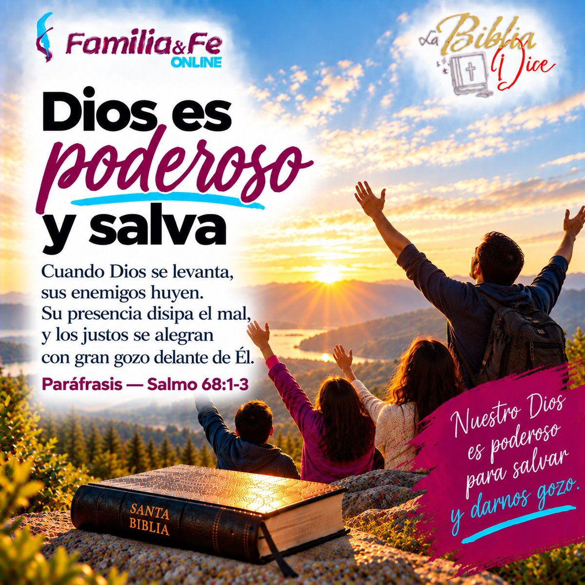 yvanmbalabarca's tweet photo. #rpsp #Salmo68 📖
✅Dios defiende al débil y acompaña al solitario.
✅Él carga nuestras cargas y sostiene a su pueblo.
✅Celebra su poder y proclama su grandeza.
¡Retuitea y dale Like! https://t.co/SucriOpvCo