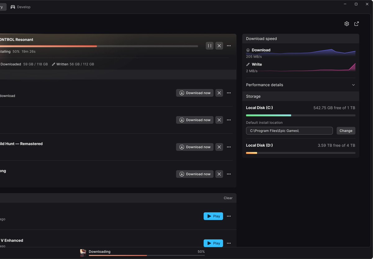 iannzits's tweet photo. 🖥 DISPONÍVEL AGORA: Prévia do novo Inicializador da Epic Games

De acordo com a Epic, abre 1.8x mais rápido que a Steam e foi reconstruído com programação assistida por IA (vibe coded). Caso queira testar, o download foi liberado para Windows, macOS e pela primeira vez no Linux.

· Interface unificada para Loja, Biblioteca e Desenvolvimento
· Abre a Loja 3x mais rápido, a Biblioteca 30x mais rápido, alterna entre abas quase instantaneamente e mantém seus jogos recentes a um clique de distância.
· Páginas da Biblioteca e Downloads de jogos 1.2x mais rápido em segundo plano comparado com a Steam
· Seus jogos agora ficam à esquerda, com a página do jogo selecionado à direita
· Personalize sua barra superior, adicione seus jogos e aplicativos favoritos ou escolha um layout predefinido.
· Inicie grupos e converse com amigos diretamente no Launcher.
· Coleções, Filtros e um novo layout de navegação para jogos
· Suas compras, jogos instalados, salvamentos na nuvem e progresso serão mantidos
· Encontre o status do jogo, controles e complementos em um só lugar.

📥 BAIXE AQUI*: https://t.co/XIgZPOKZE2

⚠️ *IMPORTANTE: Se você joga competitivamente no Fortnite e Rocket League, a Epic recomenda que você continue usando o Inicializador da Epic Games antigo durante o período de teste. A integração completa do Fortnite no novo Launcher ainda está sendo finalizada.