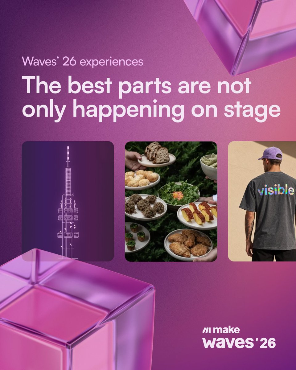 make_hq's tweet photo. The best parts of Waves ‘26 aren’t only happening on stage 👀

Beyond the sessions, here are three things to look for in Prague this 19-20 October.

https://t.co/KgM5QRIelx https://t.co/2Jf5uE7wwg