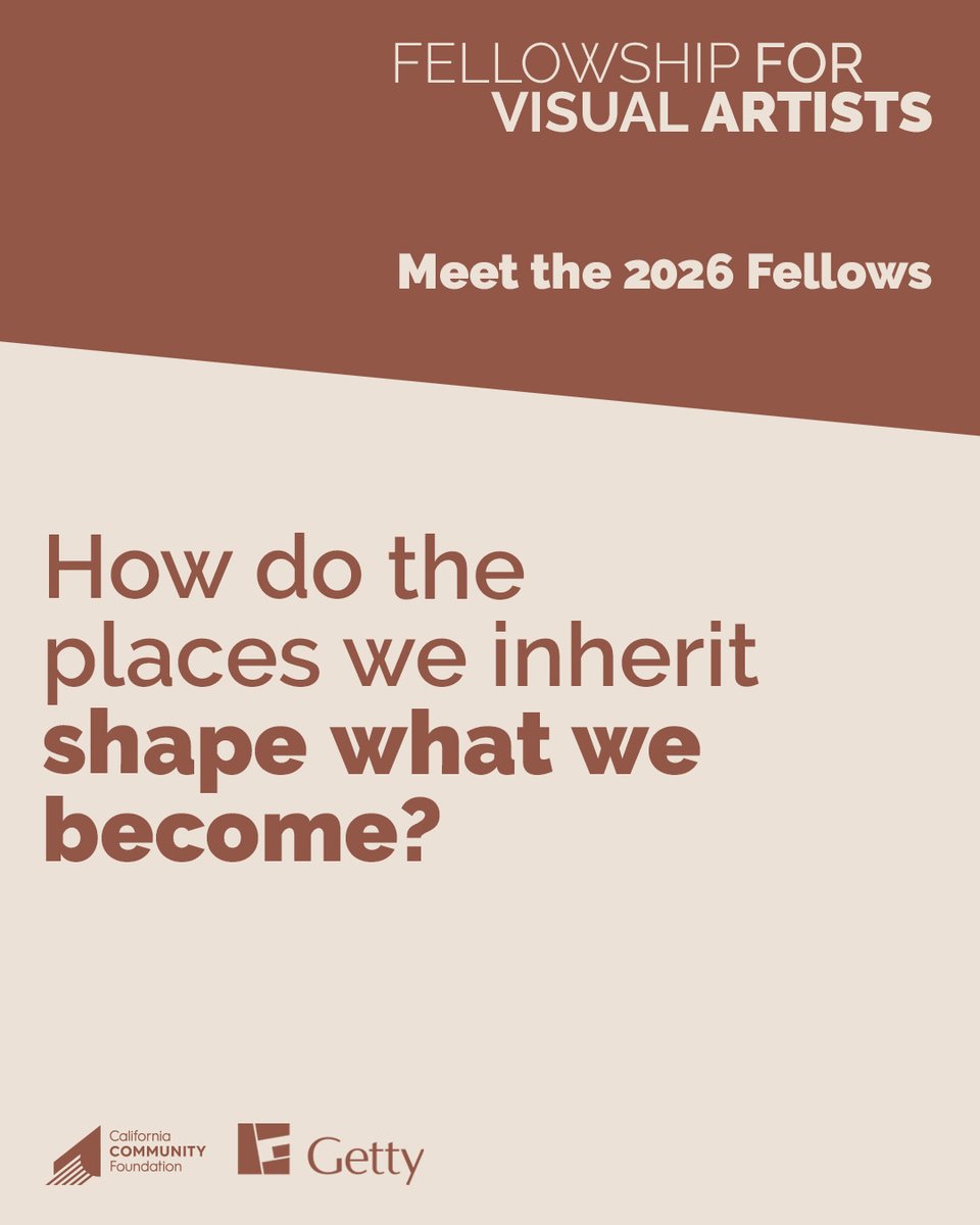 calfund's tweet photo. For nearly four decades, the CCF Fellowship for Visual Artists has invested in Los Angeles County artists themselves, giving them the freedom to direct support toward their broader practice rather than a single prescribed project.

Learn more: https://t.co/6szVxOfW48

#LAArtists https://t.co/hzDZ0agnrN
