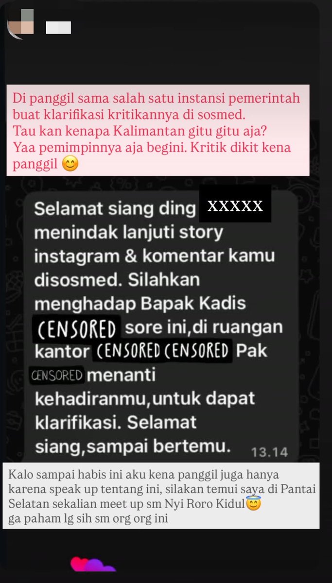 trivlus_'s tweet photo. Dapat info guys ini dari temenku, maaf aku sensor

Inilah salah satu alasan kenapa kita di Kalimantan mungkin ga bisa ke up ke luar beritanya, tetap suarakan hak kita guys, udara bersih jga hak kita sebagai manusia ataupun mahluk hidup lainnya https://t.co/oCupSeaYWT