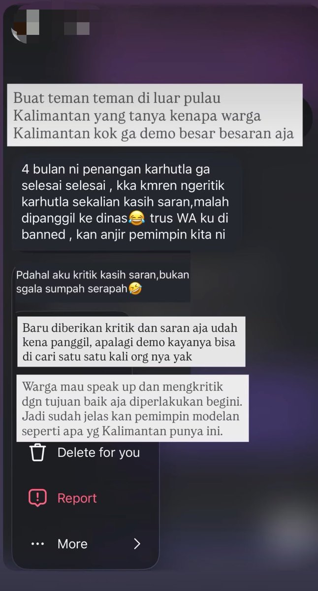 trivlus_'s tweet photo. Dapat info guys ini dari temenku, maaf aku sensor

Inilah salah satu alasan kenapa kita di Kalimantan mungkin ga bisa ke up ke luar beritanya, tetap suarakan hak kita guys, udara bersih jga hak kita sebagai manusia ataupun mahluk hidup lainnya https://t.co/oCupSeaYWT
