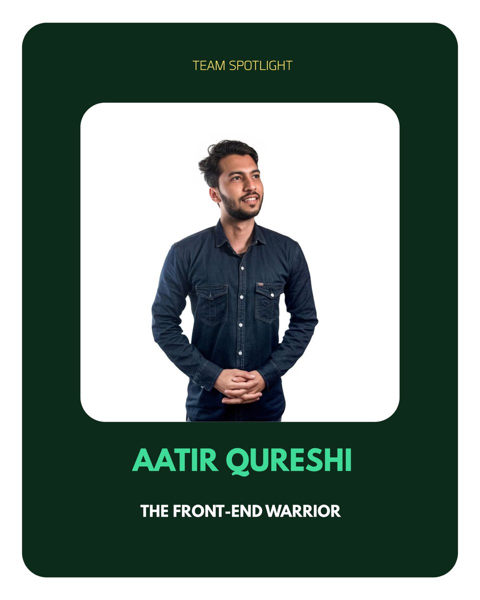 ticmint's tweet photo. As one of Ticmint’s earliest developers, Aatir is the driving force behind getting things built under pressure. 

From tackling complex UI challenges to shipping features across the board, he's a true team player who always delivers.⚡

#FrontEndDevelopment #SoftwareEngineer #WebDevelopment #TechTalent #Ticmint #WebDev