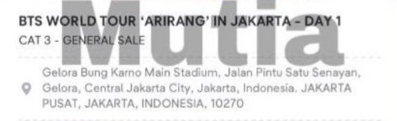 digidang_'s tweet photo. @bunchookie haii!! aku mau WTS BTS WORLD TOUR ‘ARIRANG’ IN JAKARTA DAY 1 🎫

CAT 3 — 1 tix
yang minat boleh langsung DM aku yaa, thank youu 🫶🏻☺️💜💜💜💜 https://t.co/gvyGbc6TE9