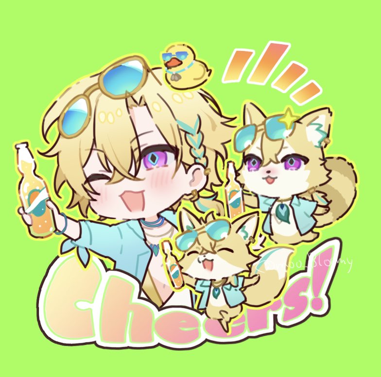 moo_Bloomy's tweet photo. かんぱ〜い💥🥂 https://t.co/s5TEMDgNBb