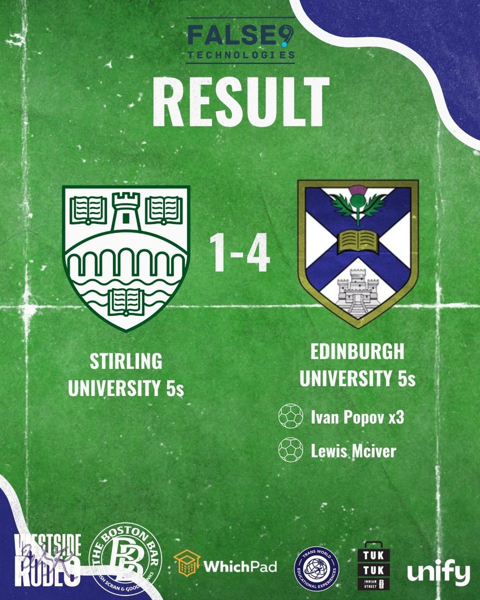 EdinburghUniAFC's tweet photo. Results ⚽️

The 5s carry on their form in BUCS with back to back wins whilst the 3s (20s) get their first win 🙌

The 2s narrowly miss out due to a last minute winner.

#OCOL💚💙 https://t.co/o9YAA0RSah