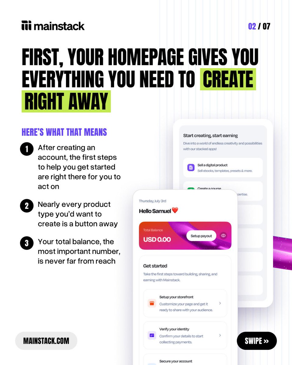 themainstack's tweet photo. Your Mainstack experience just got better🤗

From an improved homepage and dedicated analytics to more product options, we’ve made a few upgrades to help you do more with your business😉 https://t.co/gjPOcsY6Yl