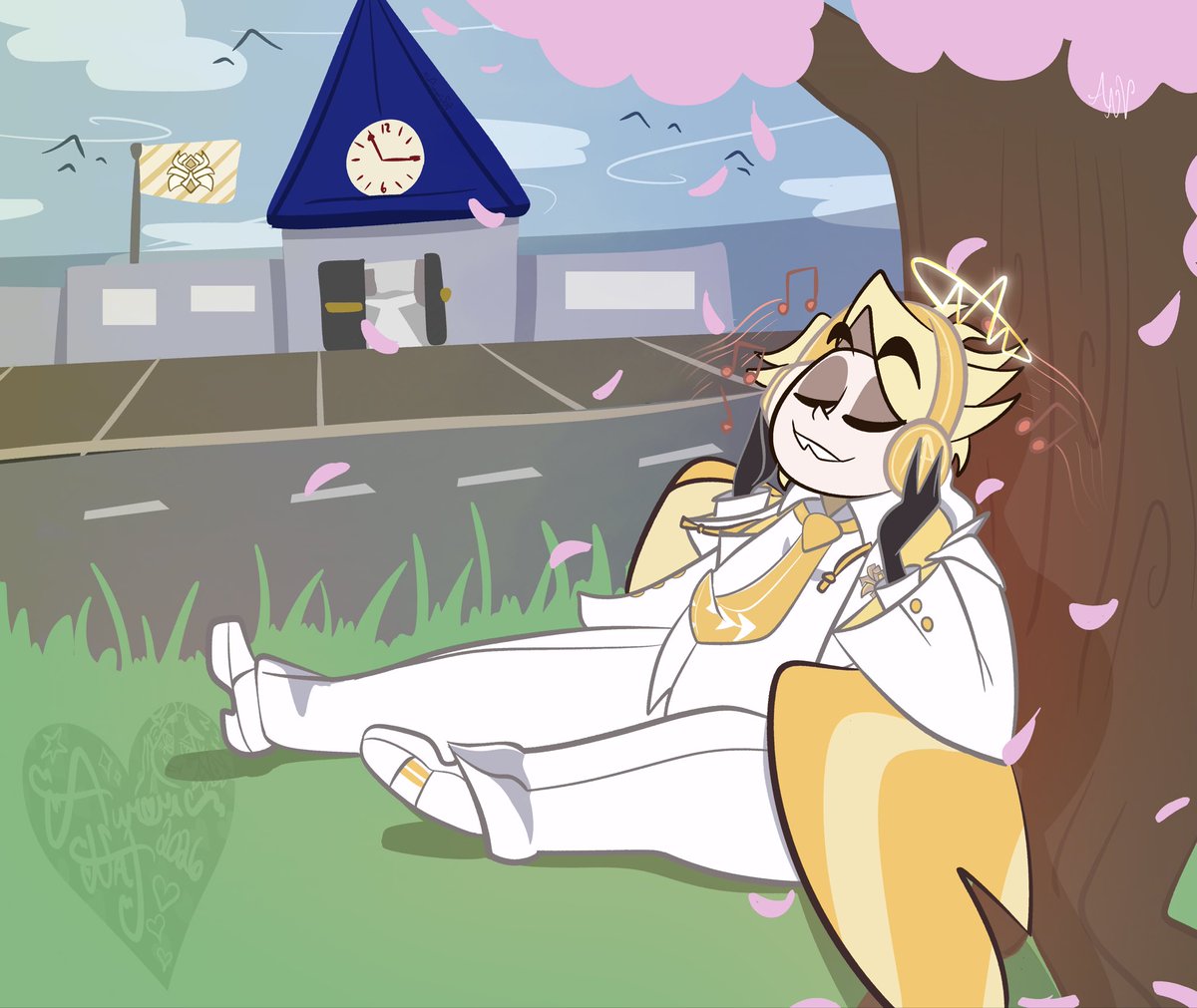 AuroricNat's tweet photo. 💙Good afternoon beautiful Aurorics💙
Abel’s a music junky, so it would be in the books for him to kickback and listen to some tunes after school 🎶 🏫 
(We got a hair reveal with this merch, yay!!!) 
#hazbinhotelabel
#helooksSOCUTEICANT https://t.co/8EZpV5gzQt