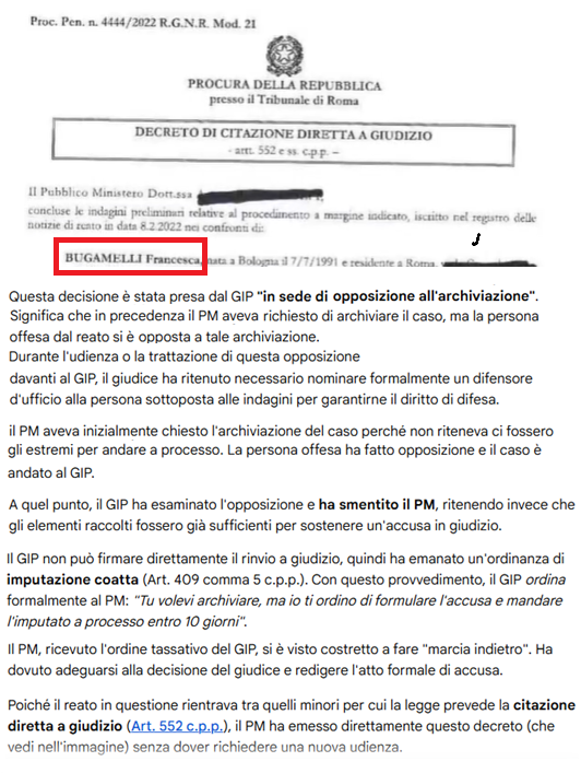 marcocipri20012's tweet photo. #garlasco Questione Buga - Bruzzone oggi resa pubblica. In parole povere: c'è stato un'opinione diversa sull'ipotesi di reato. Il PM ha prima chiesto l'arch X Buga. In sede di opposizione il GIP NN è stato d'accordo e ha ordinato al PM la citazione diretta a giudizio X Buga. https://t.co/LQt7IWGLvA