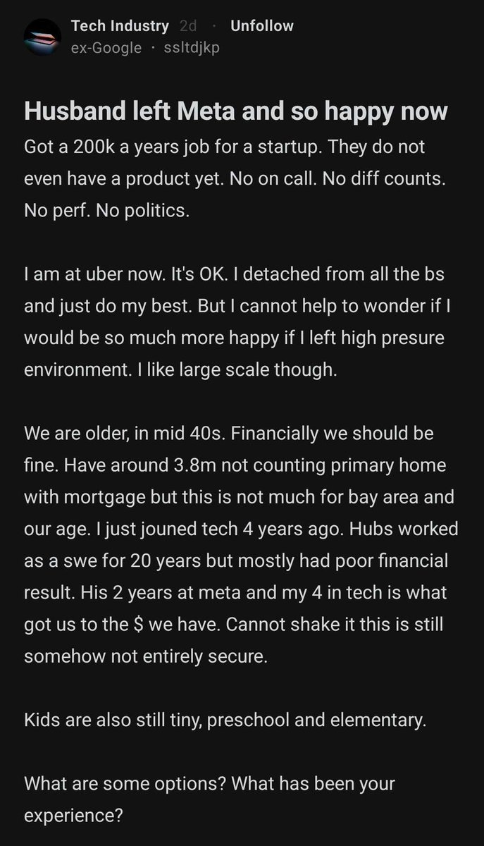 JoinBlind's tweet photo. Left Meta, kept the $200K salary, lost the corporate BS.
https://t.co/nu6Ai1NX7h https://t.co/txAhXRmiol