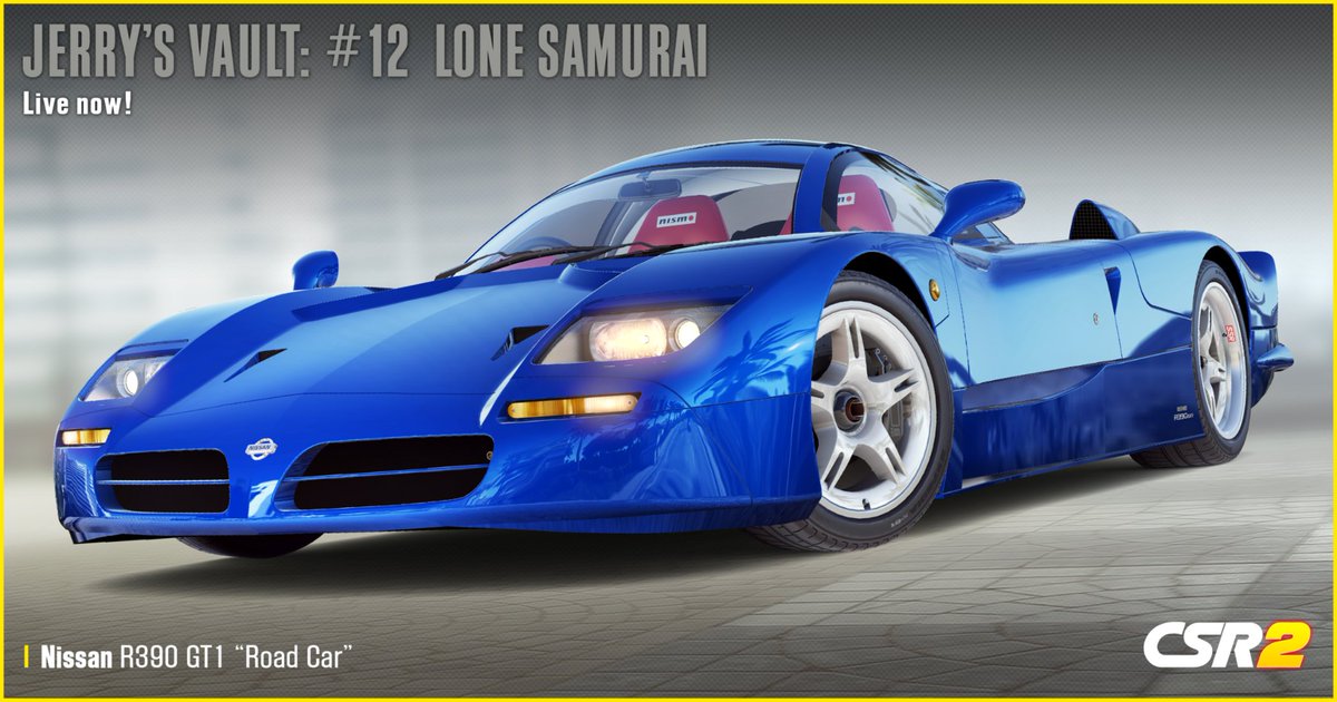 CSRRacing's tweet photo. Blue steel. Red NISMO seats. One Lone Samurai. 🗡️🔵
Jerry’s Vault #12 is LIVE in CSR2.

Download here: https://t.co/s9Ydj9Cxp0

#CSR2 #NissanR390GT1 #R390GT1 #Roadcar #Nissan https://t.co/CmfNehwyyQ