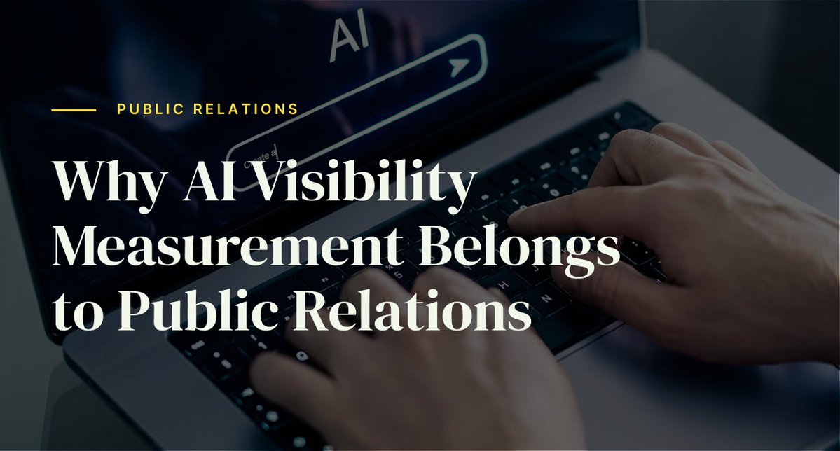 Notified's tweet photo. As AI becomes a key source of company information and guides decision-making, who should own visibility measurement?

Erik Carlson makes the case for PR and provides 4 questions every organization should be asking its measurement provider.

Check it out ➡️ https://t.co/gcpN26ra8c https://t.co/jCyQh6lik3