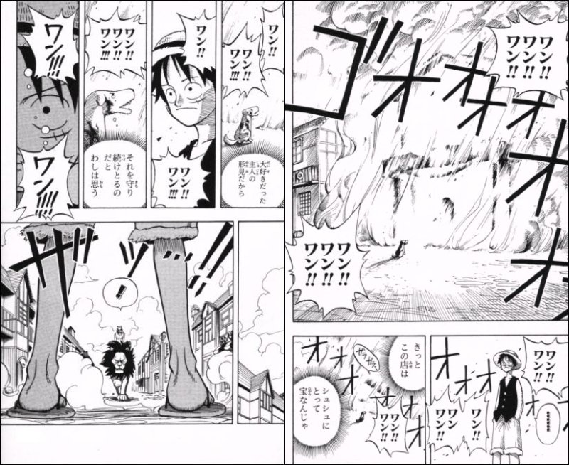 Free____Dam's tweet photo. @3vaXuzqP0tm0Flw 2枚目のモージ戦好きですねぇ、｢もう謝んなくていいよ、今更何しようとあの犬の宝は戻らねえんだから｣からのマジギレ→｢思い知れ｣で一撃KO。戦後処理もあっさり爽やかに済ませつつナミの仲間フラグをちゃんと立ててるし https://t.co/qnRn4TjT0f