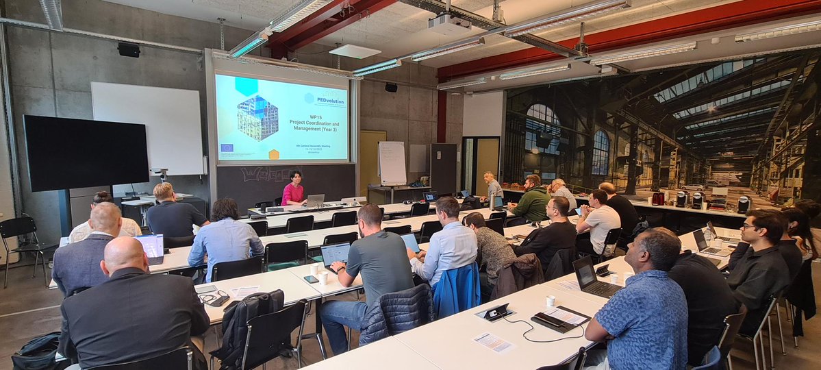 pedvolutioneu's tweet photo. 🌍 PEDvolution’s 4th General Assembly is underway in #Winterthur, #Switzerland! 🇨🇭

Partners &amp; follower PEDs are exchanging ideas through discussions, interactive sessions, tool demos &amp; site visits to advance Positive Energy Districts.  

Follow along!🤝#PEDvolution #PEDs https://t.co/4NrOryq1Pc