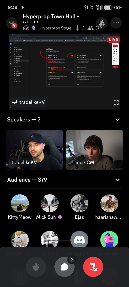 Market_mood_'s tweet photo. Joined the Hyperprop Town Hall and watching the team build live 🔥 Always good to see the community involved in beta testing. If you're into futures trading, come join the Town Hall too! 🚀 @Hyperprop @Timoklop @tradelikekv https://t.co/Fl0SbtwKDh