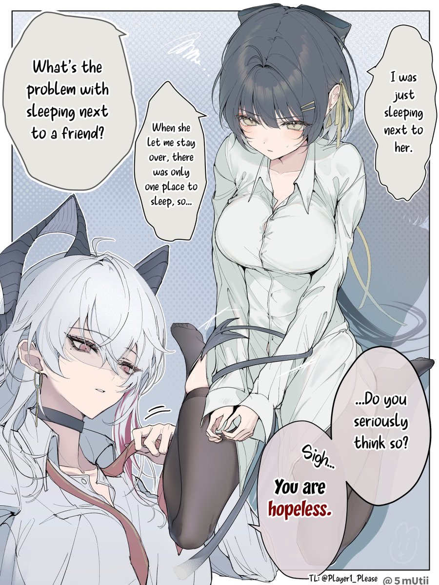 Player1_Please's tweet photo. Zani: "You trust your companion too much."
Eng ver💝 https://t.co/GLZIqK2Zbn
