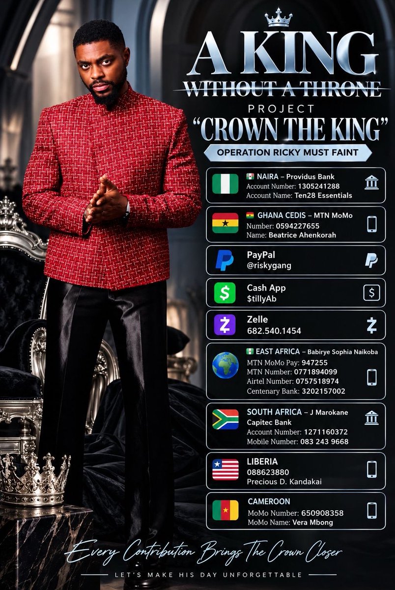 RICKY_JUMBO002's tweet photo. RISKY GANG 💣

Your love, loyalty, and sacrifices for Ricky have been nothing short of incredible. Thank you for always showing up!
Today, we introduce

PROJECT “CROWN THE KING” 👑

Operation Ricky Must Faint‼️
One unforgettable mission!
Let’s make history again! 💣

#BBNaija https://t.co/ZanwQvNXxK