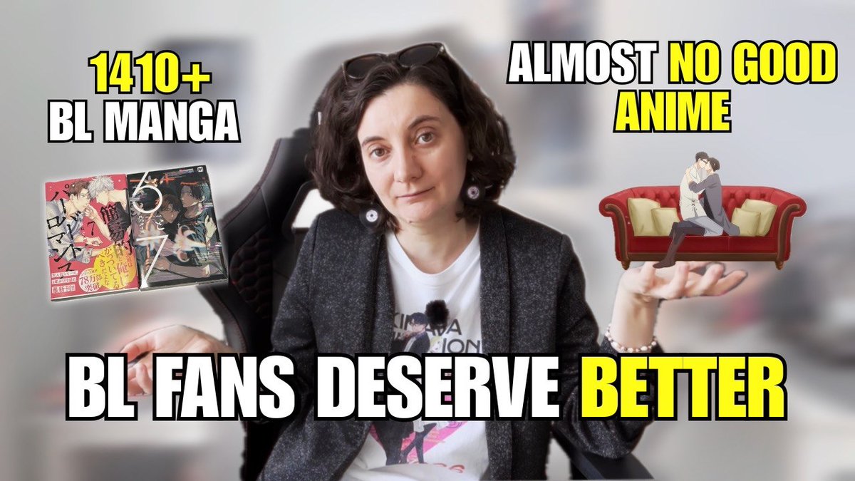 Tori_banashi's tweet photo. There are over 1410 BL manga in circulation in Japan, and about 15+ yearly Drama adaptations for these works. But almost no anime and the quality is often not the best. In my new video, I talked about why BL anime fans deserve better. 

Watch the video: https://t.co/EpVhYyCztL https://t.co/t38wxlteMz